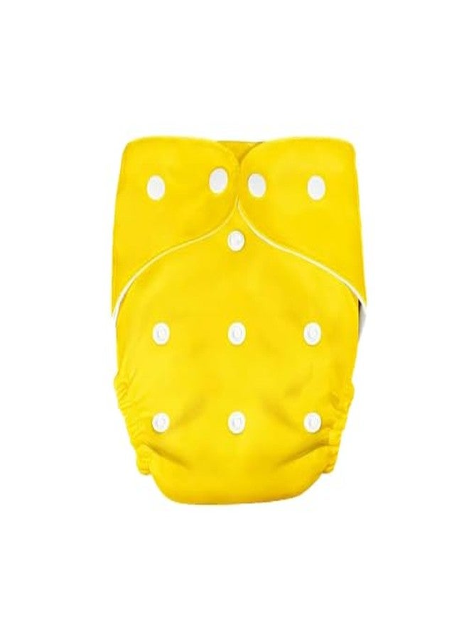 Laee cute Baby Cloth Diapers 0 To 3 Years | Side Leakage Proof Washable Reusable Diaper For New Born Baby (Pack Of 3-No Inserts Included) (yellow+purple) - Image 3