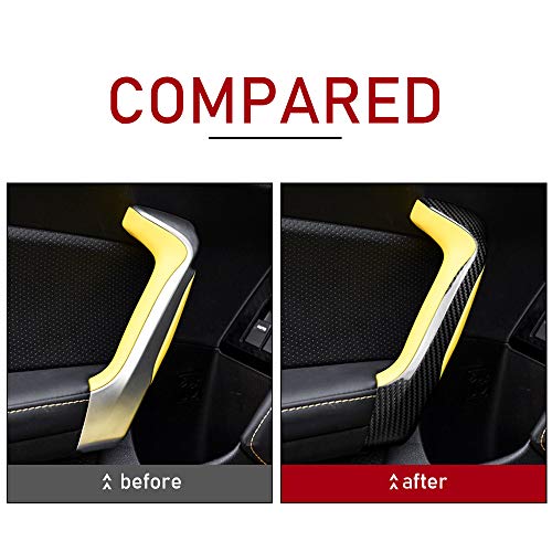 AIRSPEED Carbon Fiber Auto Inner Door Handle Panel Sticker Car Styling Interior Trim Decoration Accessories for Subaru BRZ Toyota 86 2013-2020 (Black) - Image 4