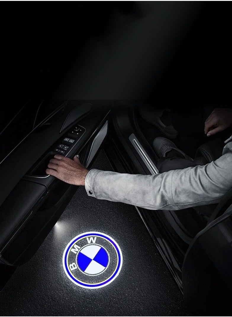 Generic - 2 Pack BMW LED Car Door Logo Light Projector, Welcome Laser Lights 3D Logo Door Lights for BMW 1 2 3 4 5 6 7 X1 X3 X4 X5 X6 M GT Series - Image 1