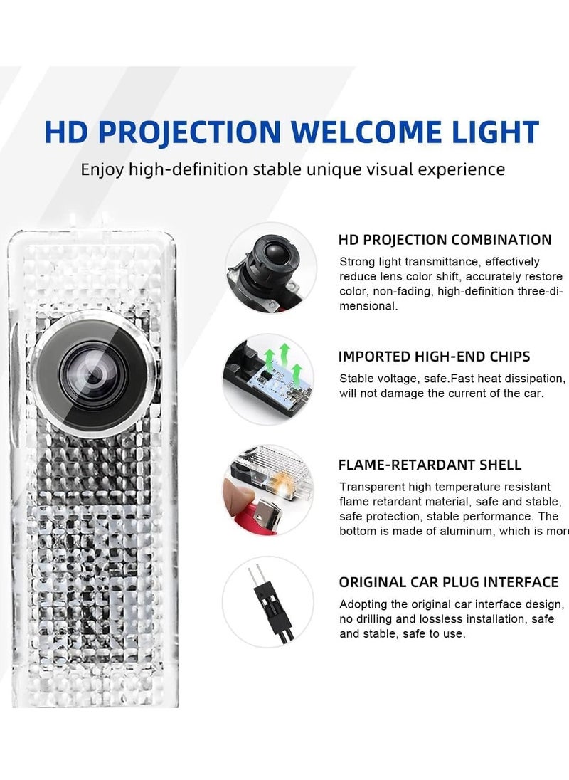 Generic - 2 Pack BMW LED Car Door Logo Light Projector, Welcome Laser Lights 3D Logo Door Lights for BMW 1 2 3 4 5 6 7 X1 X3 X4 X5 X6 M GT Series - Image 1