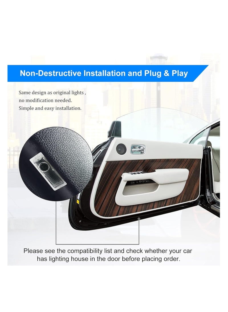 Generic - 2 Pack BMW LED Car Door Logo Light Projector, Welcome Laser Lights 3D Logo Door Lights for BMW 1 2 3 4 5 6 7 X1 X3 X4 X5 X6 M GT Series - Image 1