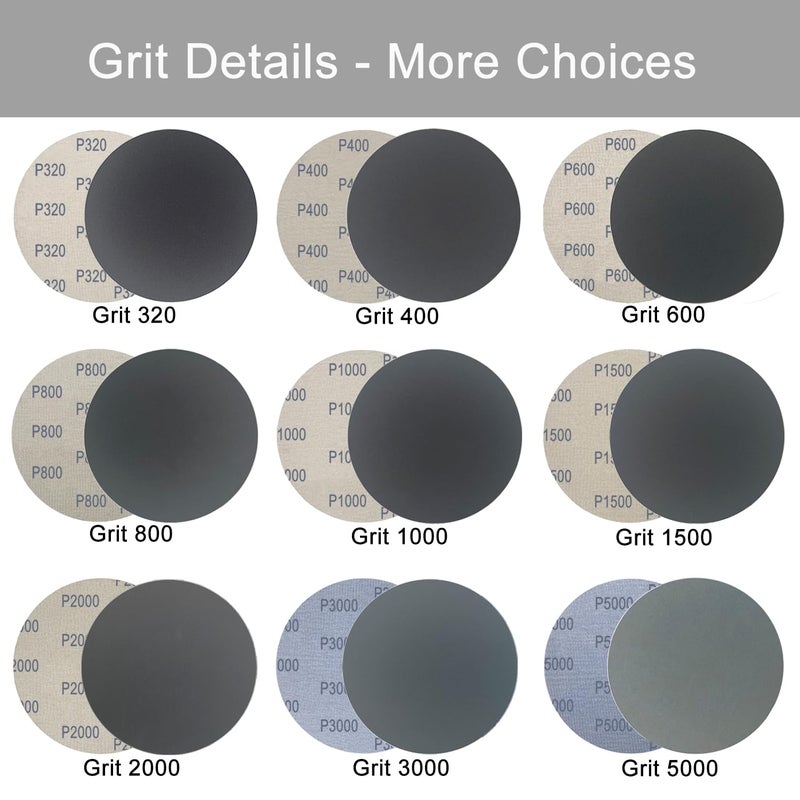 Wet Dry Sanding Discs 6 Inch 3000 Grit Blue - Hook Loop Backing 50 Pack Silicon Carbide Sandpaper for Automotive Detailing Woodworking Home Industrial Projects - Image 3