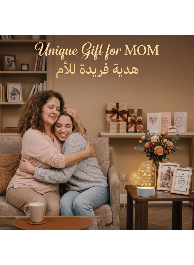 Gifts for Mom from Daughter Son, Mom Birthday Gifts, Mom Gifts Engraved Night Light, Christmas, Thanksgiving, Mothers Day, Birthday Gifts for Mom from Daughter Son - Image 4