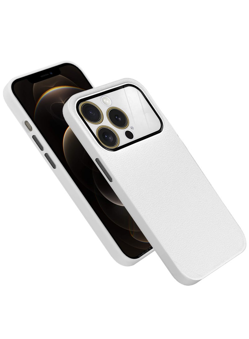 CATANES Hard Silicone Case Cover for Apple iPhone 12 Pro - Cover with Camera Protection Bumper - Auto Focus Design - White - Image 1