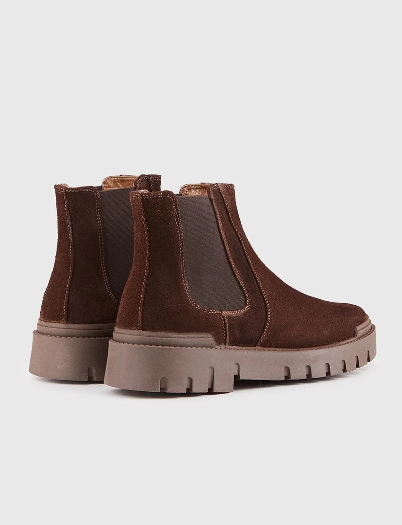 كاباني Genuine Leather Brown Men's Casual Boots