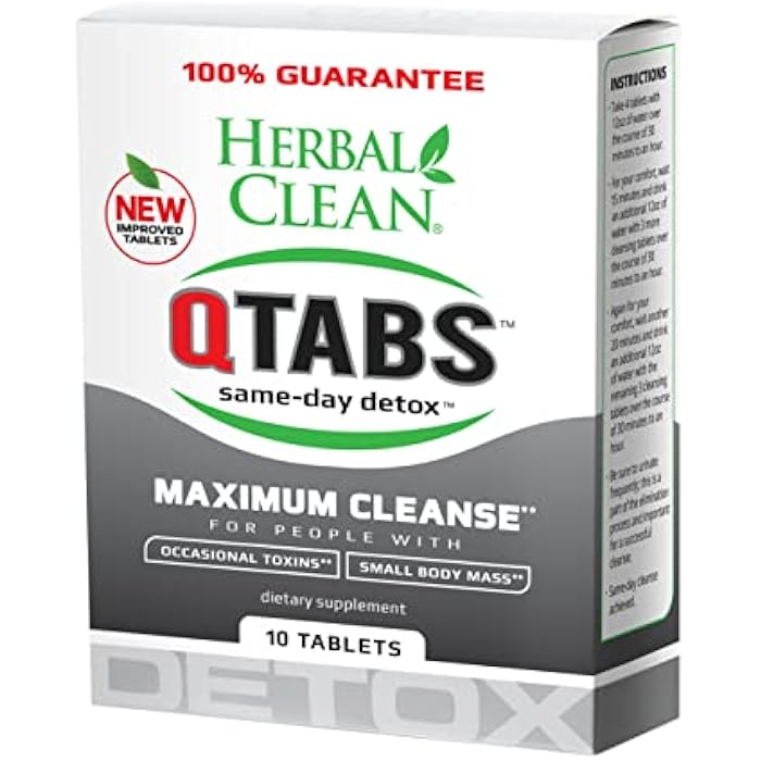 Herbal Clean - QTabs Same-Day Detox, Portable and Discreet, 10 Tablets - Image 1
