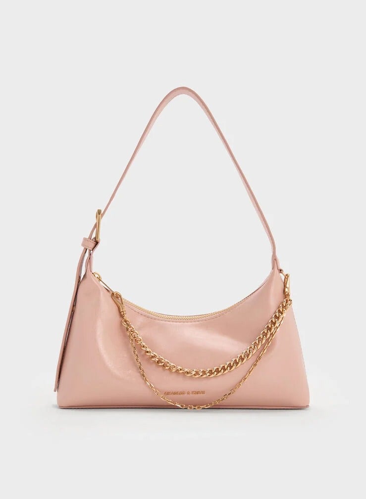 Charles & Keith Atwood Chain-Embellished Shoulder Bag - Image 1