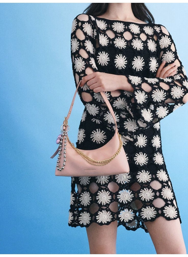 Charles & Keith Atwood Chain-Embellished Shoulder Bag - Image 2