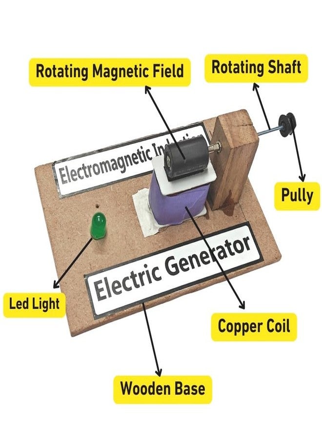 ESPtronics مشروع علمي حول مولد الكهرباء ESPTRONICS AC/DC، وقانون فاراداي للحث الكهرومغناطيسي، ونموذج عملي في الفيزياء لطلاب الصفين العاشر والثاني عشر. - Image 2