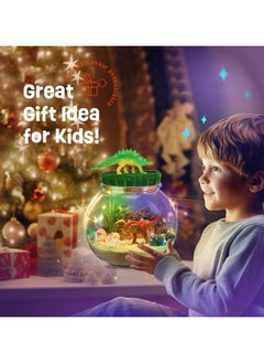 TOMSHOO Dinosaur Gifts for Boys - Dinosaur Terrarium Kit for Kids - Birthday Gift for Boys Ages 4 5 6 7 8-12 Year Old - DIY Dinosaur Toys for Boys - Arts and Crafts Kit for Kids  - Image 5