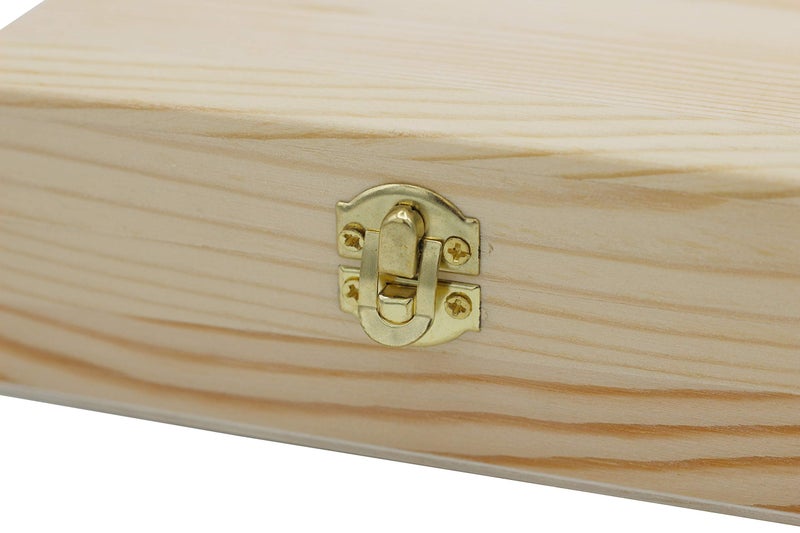 Creative Hobbies Unfinished Wood Craft Kit – Light Wood with Clasp – Make Your Own Gift Box, Jewelry Box - Decorate with Paint, Ribbon, Decoupage - 6 x 4 x 2 in - Image 5