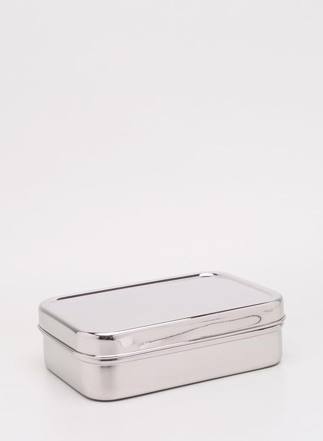 DiBha Stainless Steel Rectangle Shape Medium Size Solo Lunch Box/School Lunch Box for Kids/Adults (400 ml) - Image 5