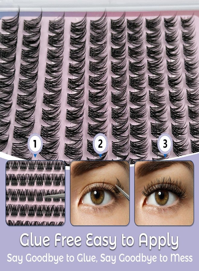 MIKIWI Self Adhesive Eyelashes, 10-16mm Pre Glued Eyelashes Clusters No Glue Natural Lash Clusters DIY Self Adhesive Lash Clusters - Image 3