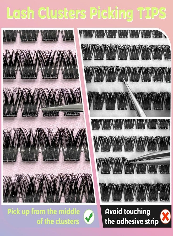 MIKIWI Self Adhesive Eyelashes, 10-16mm Pre Glued Eyelashes Clusters No Glue Natural Lash Clusters DIY Self Adhesive Lash Clusters - Image 4