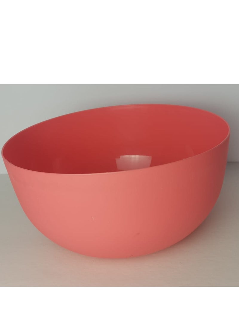 Plastic round mixer, 4 litre capacity, watermelon colour