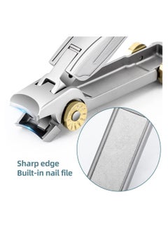 Excefore Ultra Wide Jaw Nail Clippers & Nano Nail File Toenail Clippers Sets, Effortless Stainless Steel Nail Clippers, Thick Nails Cutter for Ingrown Manicure Pedicure Men & Women (Car Shaped-Silver)  - Image 3