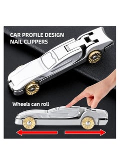 Excefore Ultra Wide Jaw Nail Clippers & Nano Nail File Toenail Clippers Sets, Effortless Stainless Steel Nail Clippers, Thick Nails Cutter for Ingrown Manicure Pedicure Men & Women (Car Shaped-Silver)  - Image 4