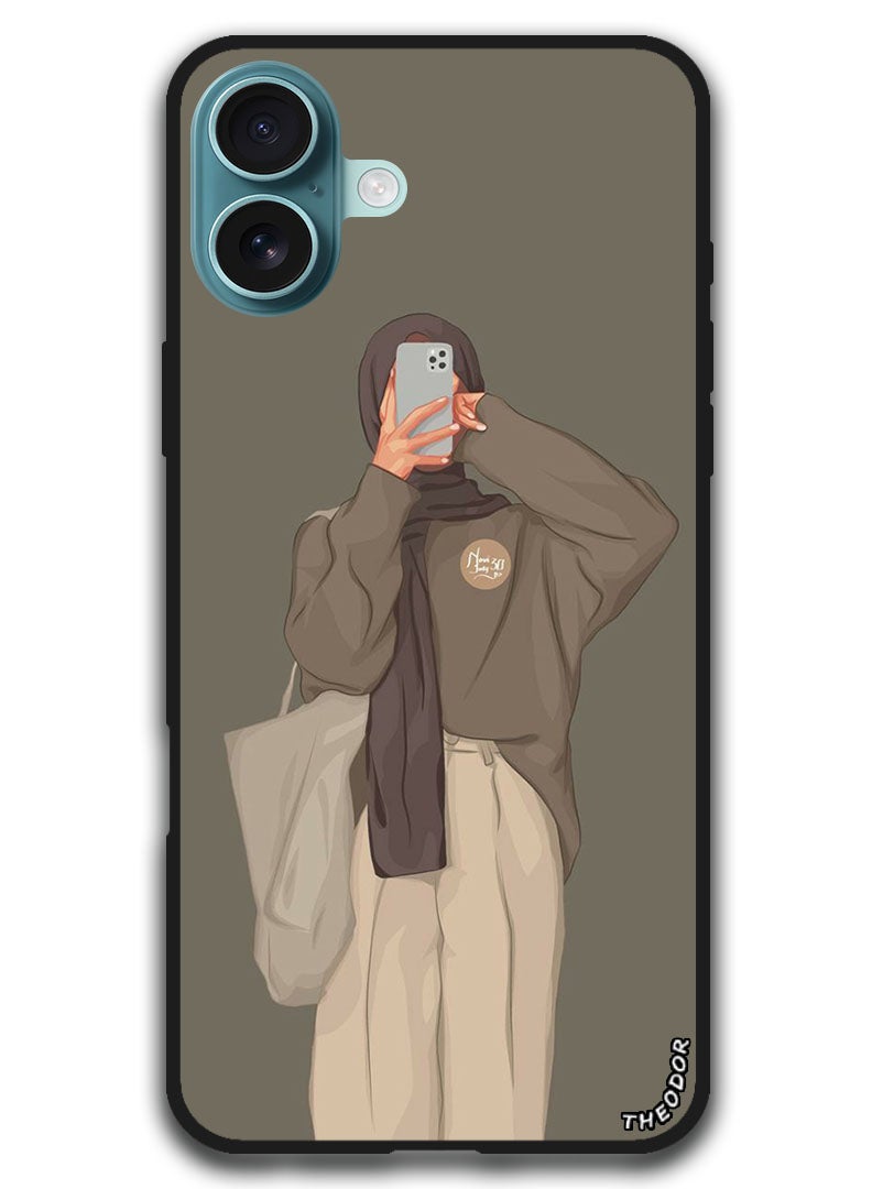 Theodor Protective Case Anti Scratch Shock Proof Bumper Cover For iPhone 16 (6.1)-inch Girl Taking Picture - Image 1