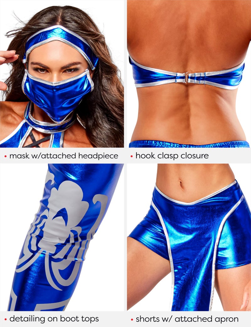 Rubies Secret Wishes womens Mortal Kombat Kitana Party Supplies, Blue, Small US - Image 3