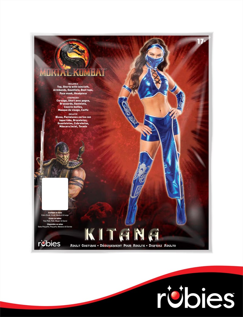 Rubies Secret Wishes womens Mortal Kombat Kitana Party Supplies, Blue, Small US - Image 4