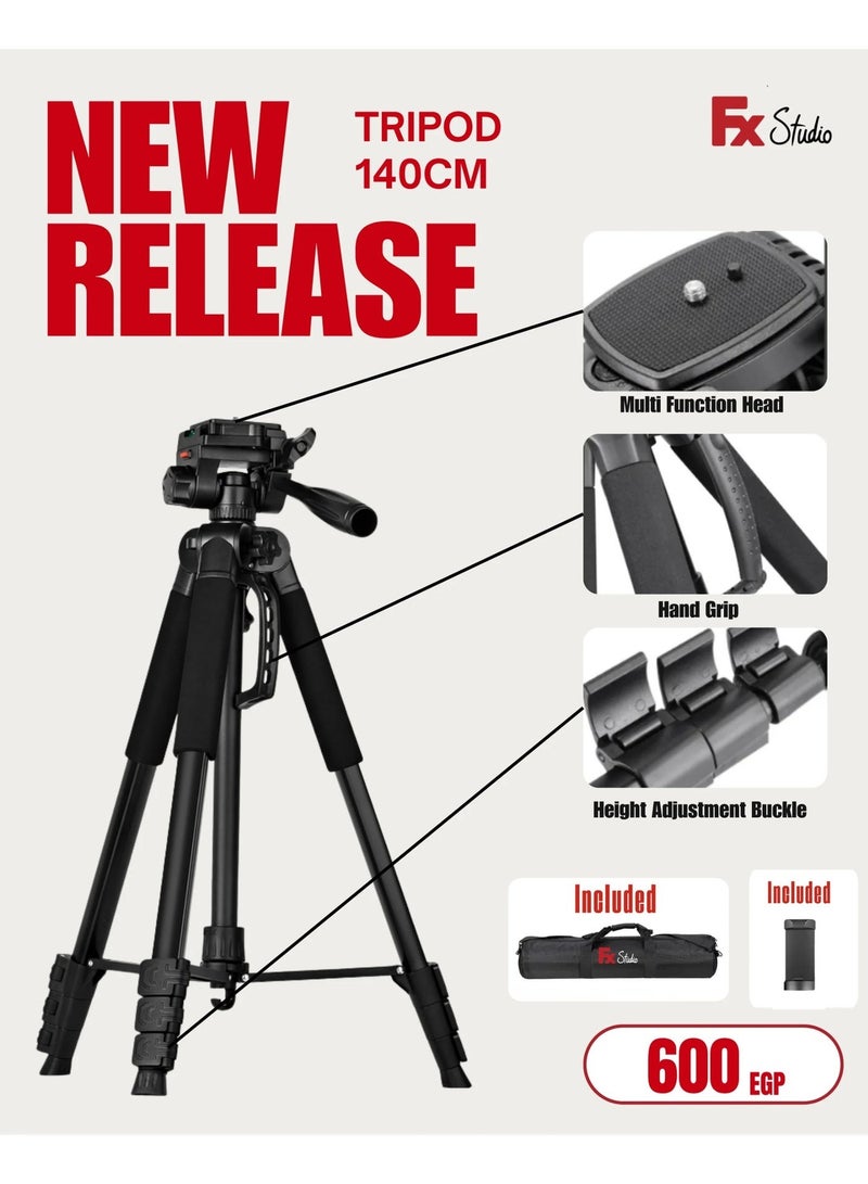 FX Studio T140 Camera Tripod – Adjustable Lightweight Tripod for Photography & Video - Image 5