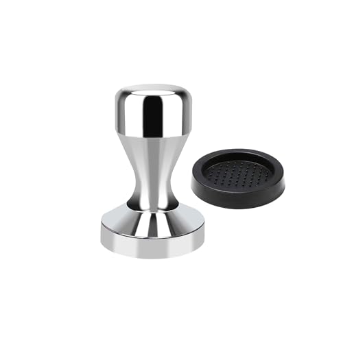 OlBuWa Coffee Tamper 49mm - Espresso Coffee Press with Silicone Tamper Mat for Home & Café - Image 1