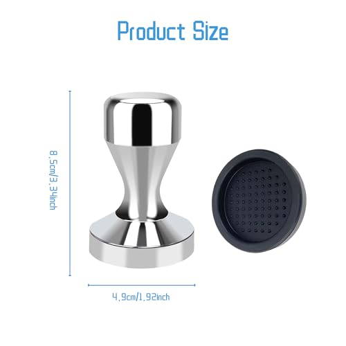 OlBuWa Coffee Tamper 49mm - Espresso Coffee Press with Silicone Tamper Mat for Home & Café - Image 2