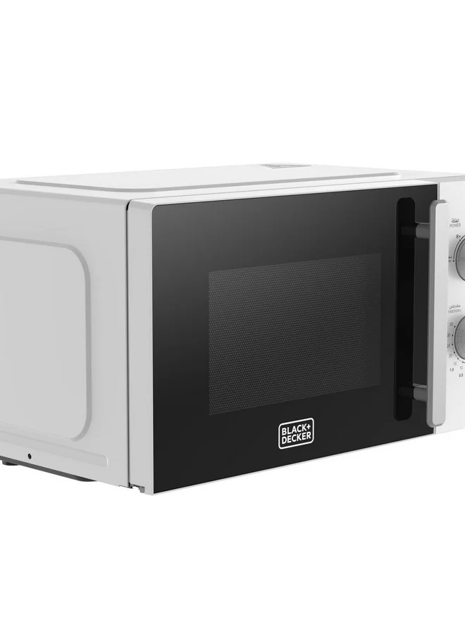 BLACK+DECKER 700W Microwave Oven White and Black 20 L MZ2017PSA-B5