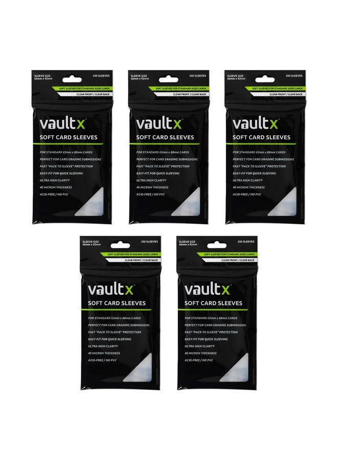 Vault X أكمام بطاقات فولت إكس، ناعمة، عالية الوضوح، أكمام داخلية، ألعاب بطاقات قابلة للجمع، رياضات، TCG (1000 عبوة) - Image 1