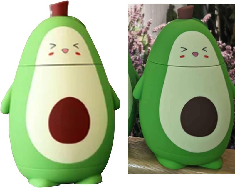 Cartoon Avocado Glass Bottle Portable Double Layer Water Cup for Gifts with Carrying Rope,Compact Lightweight Cute Drinking Cup for Outdoor Activities - Image 5