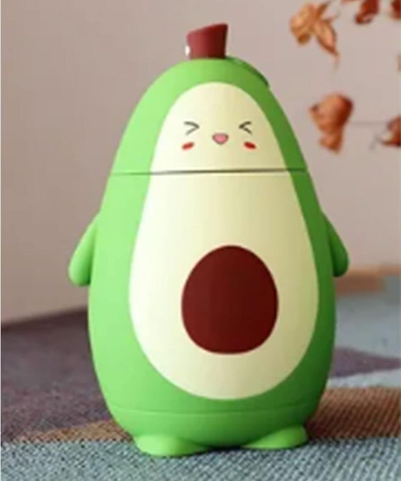 Cartoon Avocado Glass Bottle Portable Double Layer Water Cup for Gifts with Carrying Rope,Compact Lightweight Cute Drinking Cup for Outdoor Activities - Image 4
