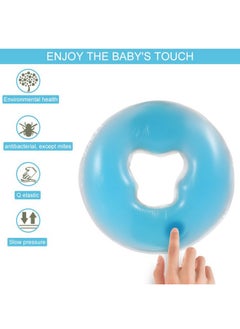 Salmue Almue Silicone Pillow Soft Massage Face Relax Pillow Headrest Spa Beauty Salon Skin Care Soft Overlay Face Relax Weigh Cushion Pad Salon Cushion Silicon Facial Relax Head Cradle Cushion(Sky Blue)  - Image 3