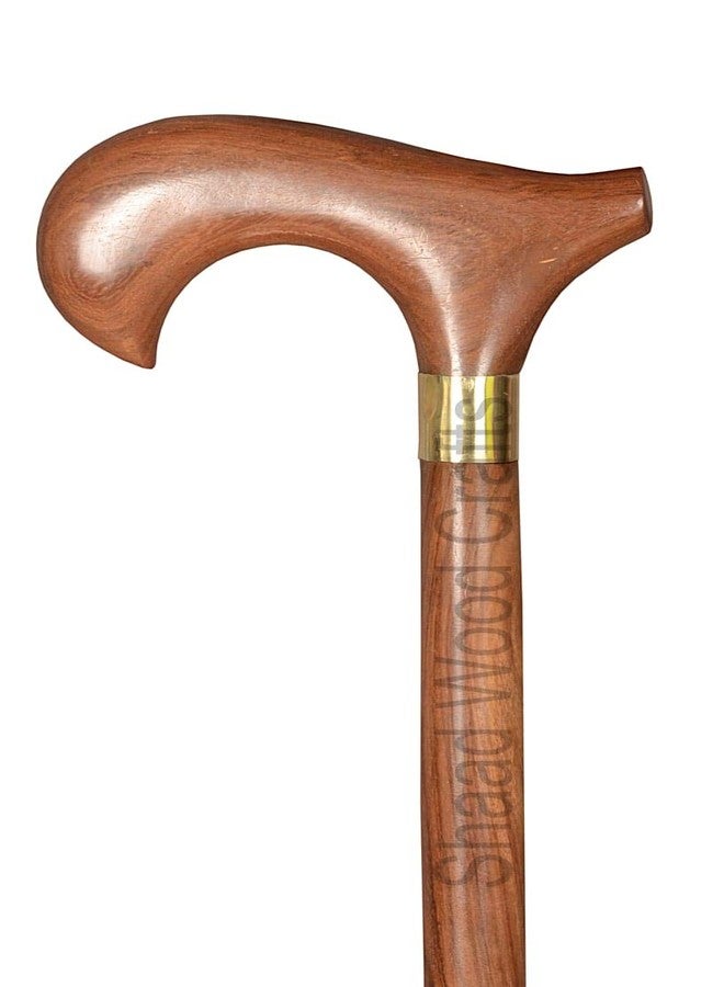 اس اتش اي عصا مشي خشبية مصنوعة يدوياً من خشب الشيشام النقي بتصميم بسيط من شادوود - Image 1