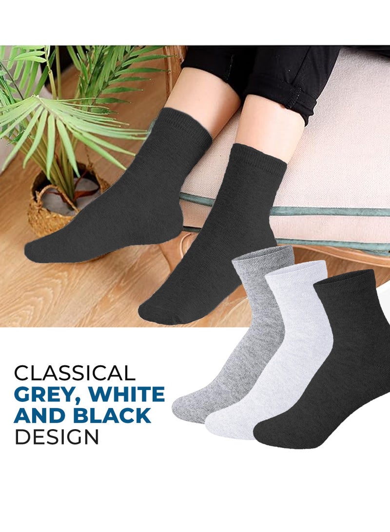 MIZAJIC Men's Socks 10 Pairs (Medium) Breathable Soft Athletic Crew Socks Moisture-Wicking Odor-Proof Suitable for Work and Casual Wear Comfortable Socks - Image 2