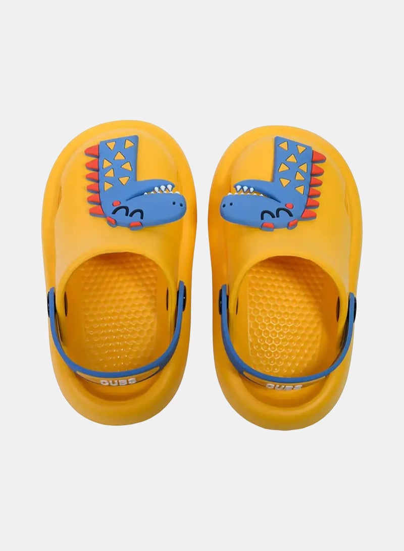 CUBS Boys Rubber Clogs – Yellow with Dino Design - Image 1
