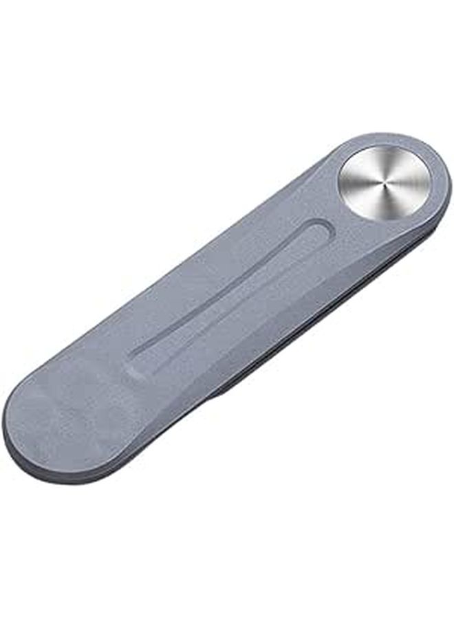 Foldable Phone Stand For Laptop Side Mount Clip Holder Portable Cellphone Bracket Compatible All Smartphones Silver - Image 1