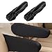 SWQS 2 PCS Car Front Seat Armrest Covers Soft Elastic Fabric Stretch Auto Seat Armrest Protectors Universal Front Seat Arm Rest Cover Replacement Vehicle Interior Decor Accessories Black - Image 2