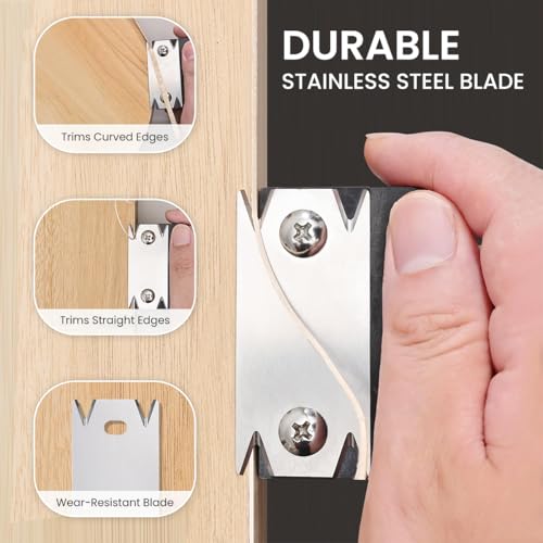 Serplex® Edge Corner Planer Compact Edge Trimmer Tool With Dual Head Trimmer Slot, Durable Steel Construction, Woodworking Edge Trimmer Versatile Trimming For Wood Pvc Abs And Leather Projects - Image 3