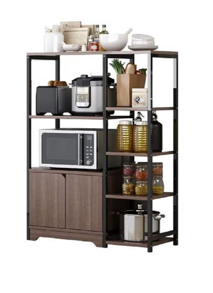 AGD - Kitchen Standing Shelf Units Kitchen Rack with Storage Cabinet 4Tier Microwave Oven Stand Spice Holder - Image 1