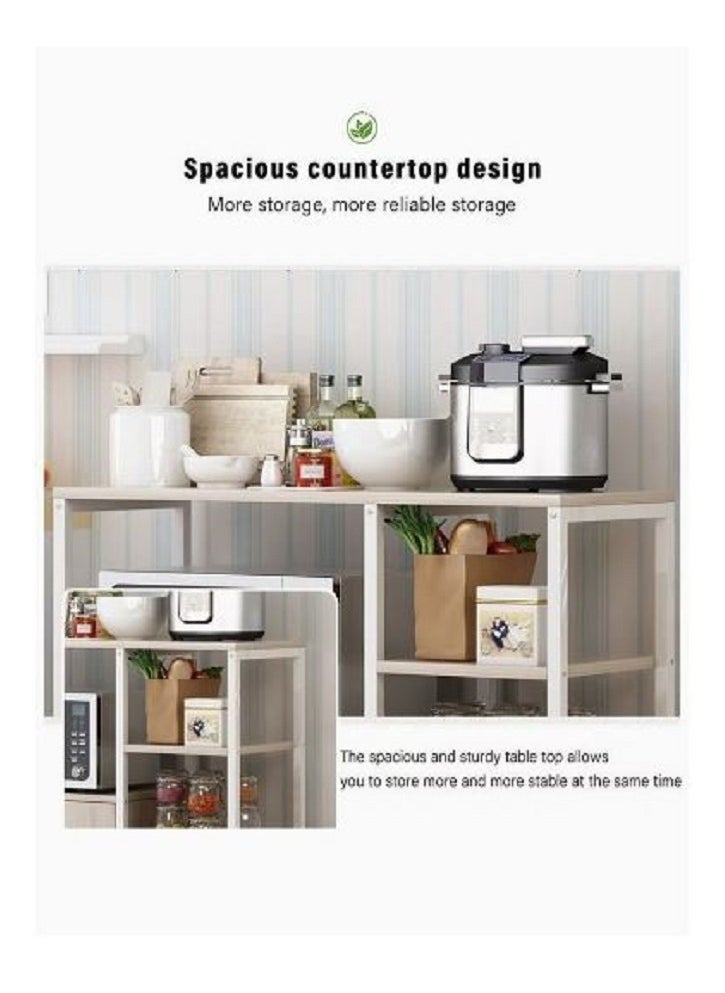 AGD - Kitchen Standing Shelf Units Kitchen Rack with Storage Cabinet 4Tier Microwave Oven Stand Spice Holder - Image 1