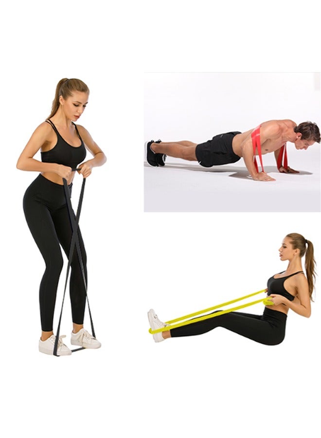 Generic TPE Fitness Resistance Bands Power Training/Pull-up Assist Hip Training Exercise Resistance Bands Pull-up Elastic Rope Set Includes: Yellow + Red + Black [With Storage Bag + Door Anchor] - Image 3
