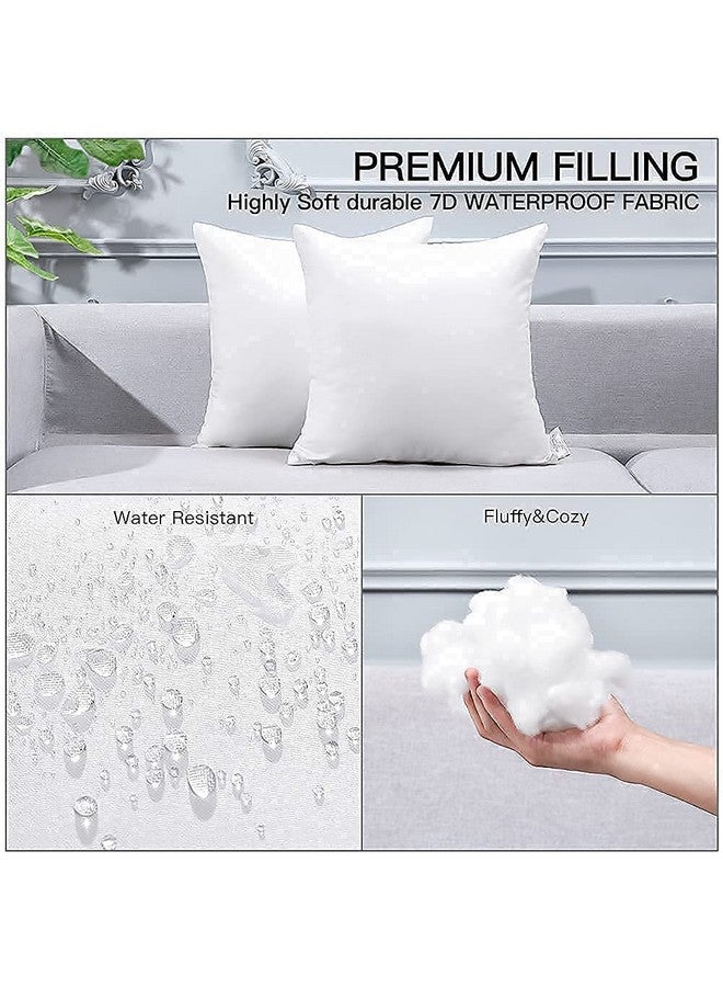 Otostar OTOSTAR Premium Outdoor Pillow Inserts 20x20 Inch Set of 4 Waterproof Throw Pillow Inserts Square Garden Patio Pillow Stuffer Form Decorative Outdoor Pillows for Couch Bed Sham Cushion Stuffer (White)  - Image 4