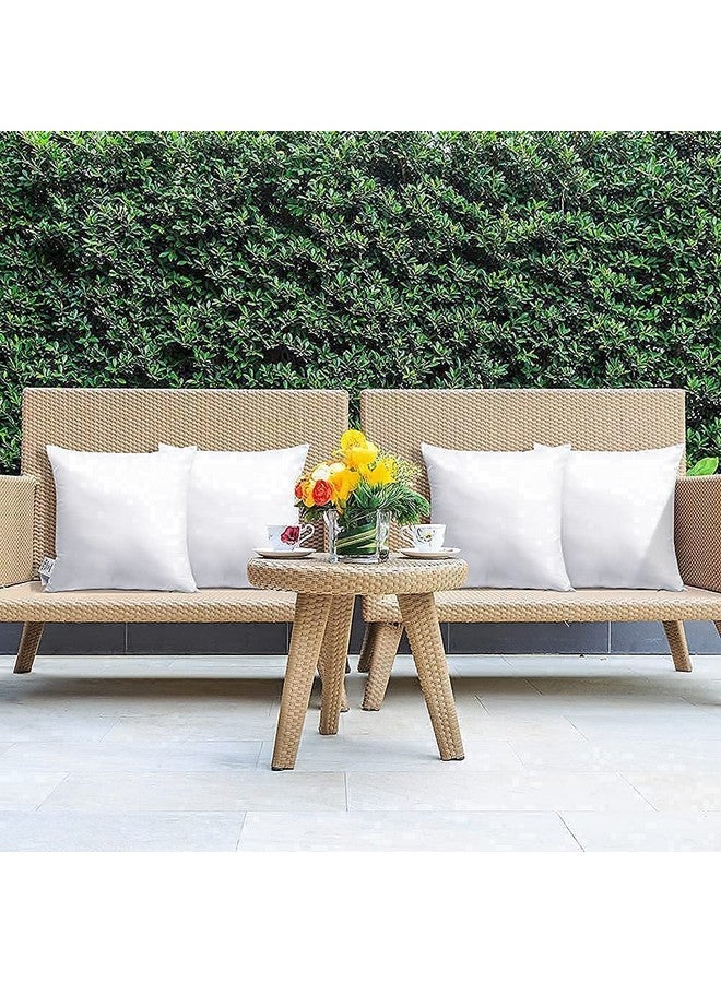 Otostar OTOSTAR Premium Outdoor Pillow Inserts 20x20 Inch Set of 4 Waterproof Throw Pillow Inserts Square Garden Patio Pillow Stuffer Form Decorative Outdoor Pillows for Couch Bed Sham Cushion Stuffer (White)  - Image 3