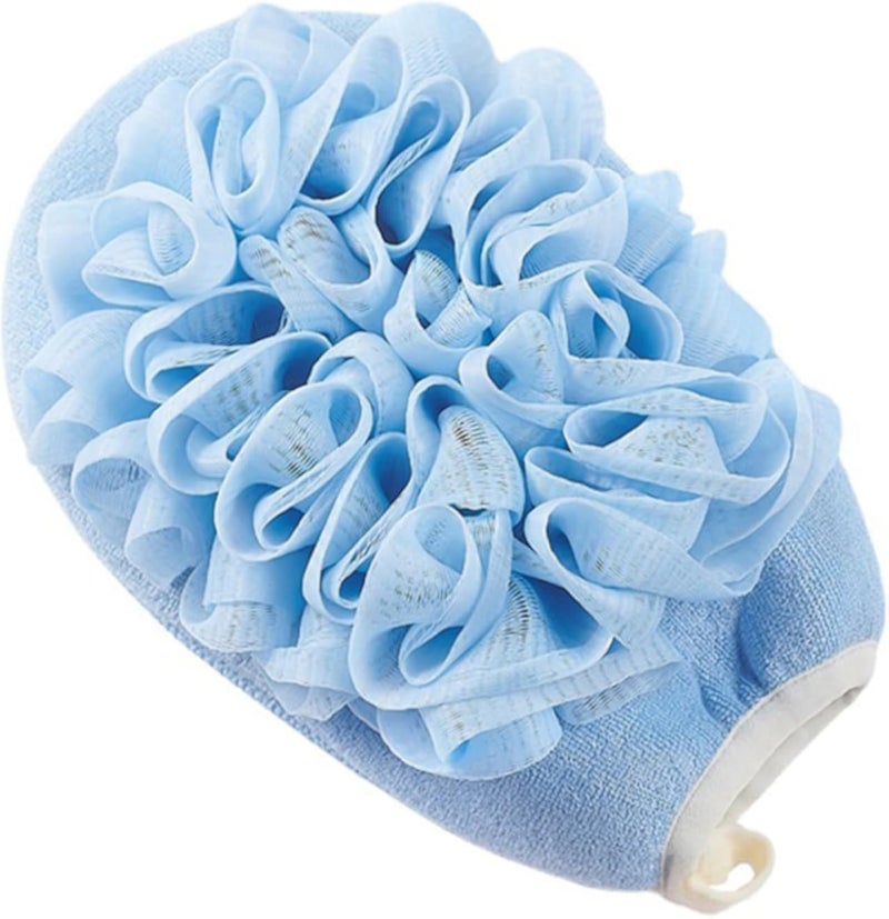 ECVV Exfoliating Glove Body Scrubber, Double Sided Shower Scrubbing Mitt, Bath Shower Sponge, Dead Skin Remover, Shower Loofahs Mesh Balls Body Wash Bathroom for Men Women