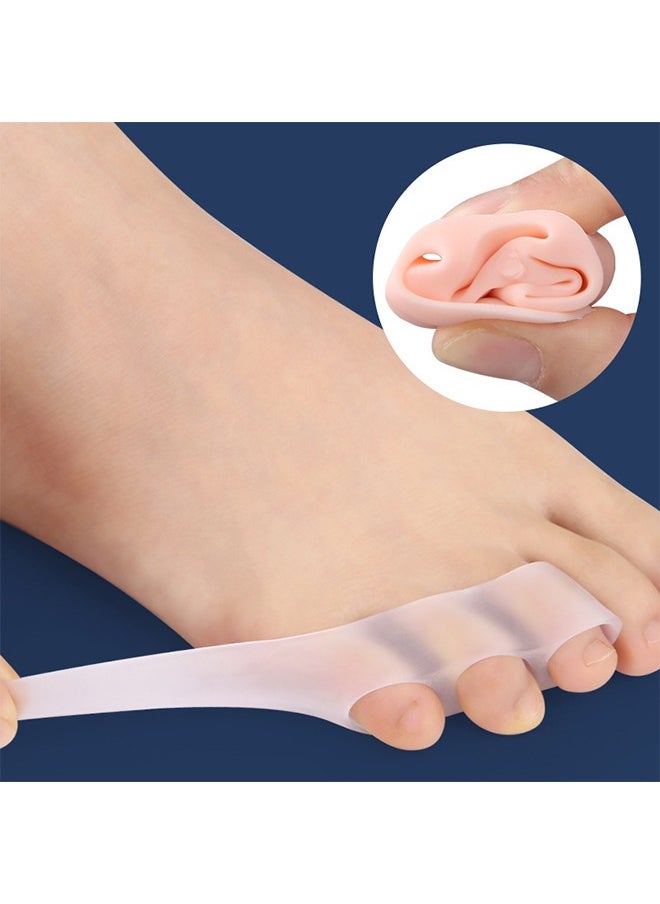 MIKO - 2 Piece Pinky Gel Toe Separators, 3-Holes Toe Separators for Overlapping Toe,Toe Straightener Toe Correctors and Protect - Image 1