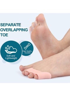 MIKO 2 Piece Pinky Gel Toe Separators, 3-Holes Toe Separators for Overlapping Toe,Toe Straightener Toe Correctors and Protect  - Image 3