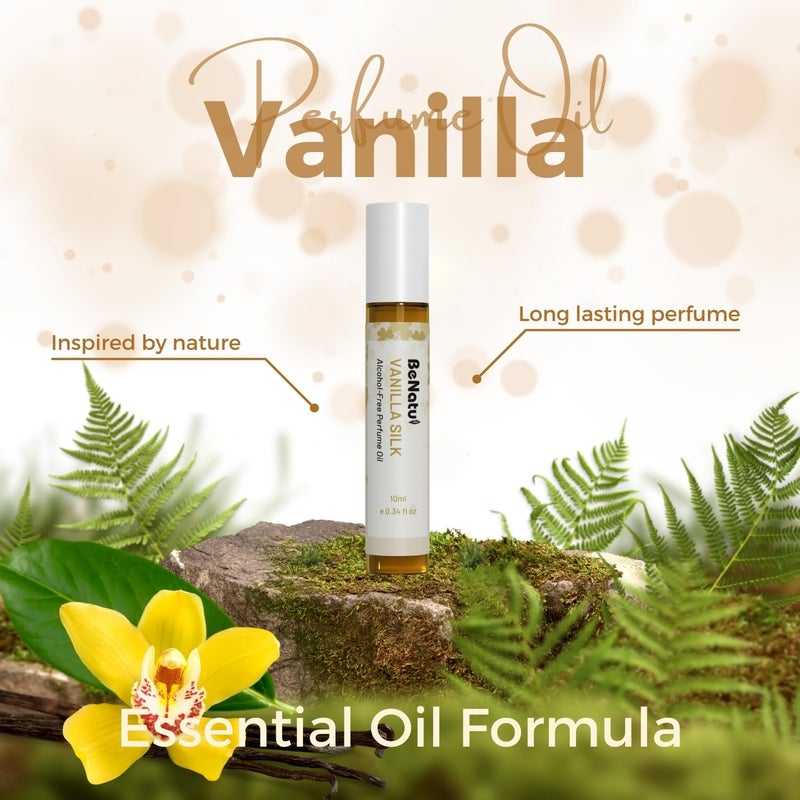 benatu Vanilla Perfume Oil Roll On for Women, Alcohol Free Eau de Parfum,Travel Size Essential Oil Body Fragrance, Long Lasting, Sweet Woody Scent, 10 ml - Image 2