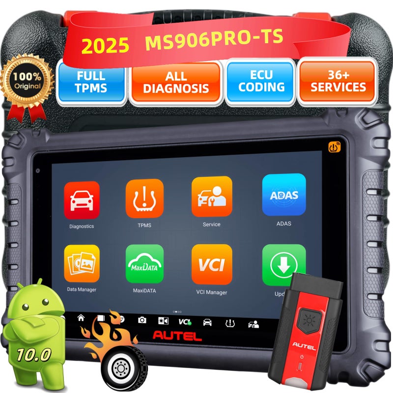 Autel Maxisys MS906 ProTS 2025 Top Autel Scanner with TPMS Programming Tool Upgrade of MP900TS MP900BT MS906Pro MS906TS MS906BT Bidirectional Diagnostic Tool Auto Scan 20 CAN FDDoIP