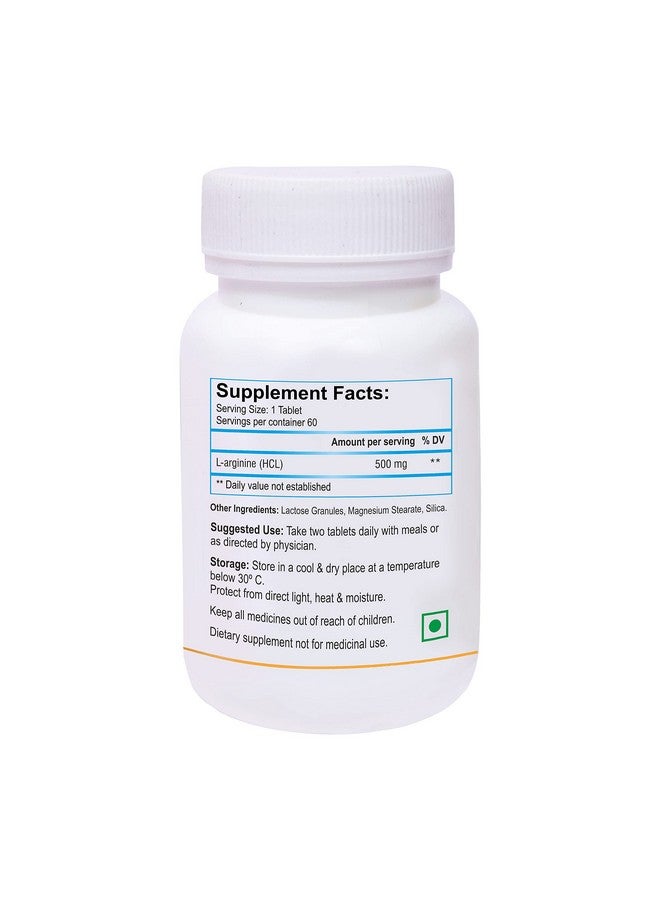 Biotrex Nutraceuticals أقراص بيتركس نوتراسيتيكالز L-أرجينين 500 ملغ - 60 حبة - Image 2
