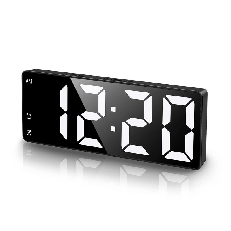 KeeKit Digital Alarm Clock LED Alarm Clock with 65in Large Display Upgraded LED Desktop Clock with USB Port for Charging Snooze Function 3 Adjustable Brightness for Bedroom Home Office - Image 1